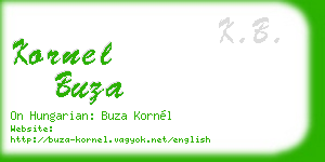 kornel buza business card